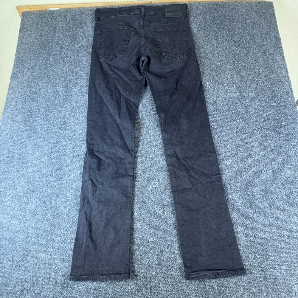 AG Adriano Goldschmied The Matchbox Slim Straight Jeans Mens 32x31 Black Denim